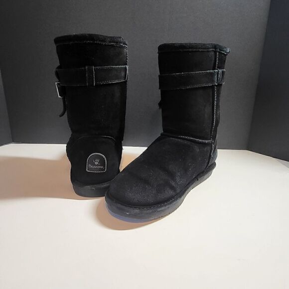 Bearpaw Short Black Boots - Picture 7 of 10